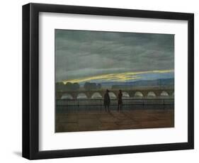 August Bridge in Dresden-Caspar David Friedrich-Framed Giclee Print