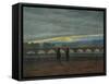 August Bridge in Dresden-Caspar David Friedrich-Framed Stretched Canvas