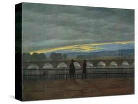 August Bridge in Dresden-Caspar David Friedrich-Stretched Canvas