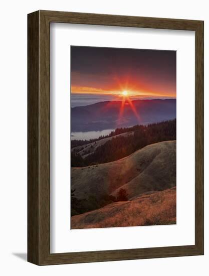 August Burn, Sunset Marin Mount Tam, Northwern California.jpg-Vincent James-Framed Photographic Print