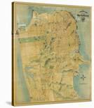 Map of San Francisco, California, 1912-August Chevalier-Stretched Canvas