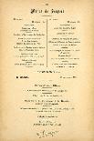 Menu Fantaisie-August Escoffier-Premium Giclee Print