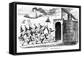 August - Idees Napoliennes, 19th Century-George Cruikshank-Framed Stretched Canvas