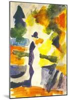 August Macke Couple in the Park Art Print Poster-null-Mounted Poster