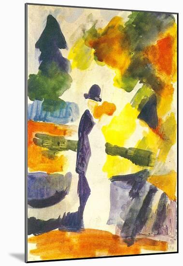 August Macke Couple in the Park Art Print Poster-null-Mounted Poster