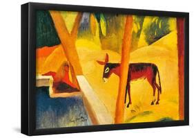 August Macke Donkeys in the Palms Art Print Poster-null-Framed Poster