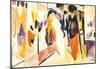 August Macke Fashion Shop Porch Art Print Poster-null-Mounted Poster