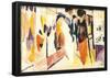 August Macke Fashion Shop Porch Art Print Poster-null-Framed Poster