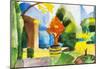 August Macke Garden in Hilterfingen Art Print Poster-null-Mounted Poster