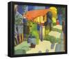 August Macke (House in the garden) Art Poster Print-null-Framed Poster