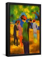 August Macke Lady in a Green Jacket Art Print Poster-null-Framed Poster