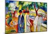 August Macke Large Bright Walk Art Print Poster-null-Mounted Poster