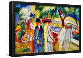 August Macke Large Bright Walk Art Print Poster-null-Framed Poster