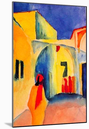 August Macke Look in a Lane Art Print Poster-null-Mounted Poster