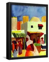 August Macke (Market in Algiers) Art Poster Print-null-Framed Poster