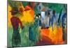 August Macke People in the Park Art Print Poster-null-Mounted Poster