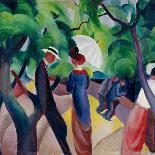 Garden on the Lake of Thun-Auguste Macke-Art Print