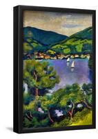 August Macke Tegern Sea Landscape Art Print Poster-null-Framed Poster