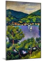 August Macke Tegern Sea Landscape Art Print Poster-null-Mounted Poster