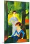 August Macke Two Girls in the Forest Art Print Poster-null-Mounted Poster