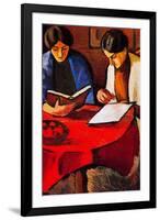 August Macke Two women at the Table-null-Framed Art Print