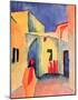 August Macke (View into a lane) Art Poster Print-null-Mounted Poster