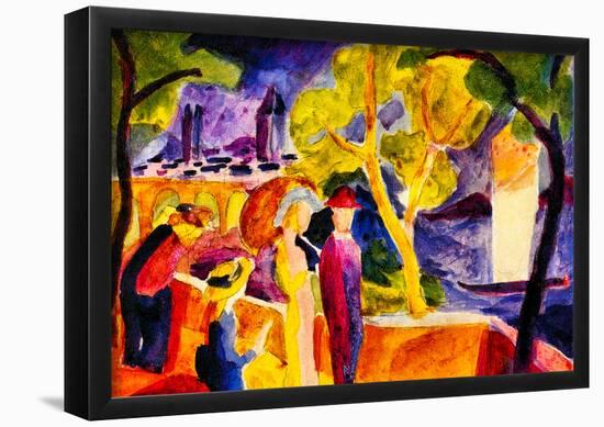 August Macke Walking at the Lake Art Print Poster-null-Framed Poster