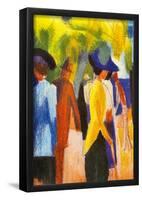 August Macke Walking Under Trees [2] Art Print Poster-null-Framed Poster