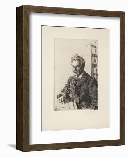 August Strindberg, 1910-Anders Leonard Zorn-Framed Giclee Print