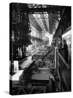 August Thyssen Steel Mill, Large Steel Works, Men Up on Platform-Ralph Crane-Stretched Canvas