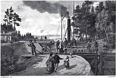 View of the Juustila Lock in Finland, 1873-August Weger-Giclee Print