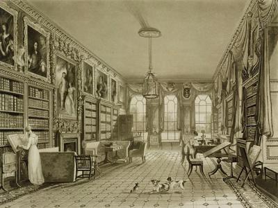 Library as Sitting Room, Cassiobury Park, 1815, London, 1837