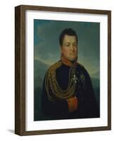 August Wilhelm Graf Neidhardt Von Gneisenau in the Dark Blue Uniform of a Prussian General, 1815-16-Marie von Clausewitz-Framed Giclee Print