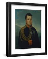 August Wilhelm Graf Neidhardt Von Gneisenau in the Dark Blue Uniform of a Prussian General, 1815-16-Marie von Clausewitz-Framed Giclee Print