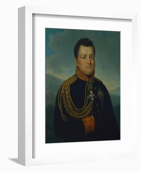 August Wilhelm Graf Neidhardt Von Gneisenau in the Dark Blue Uniform of a Prussian General, 1815-16-Marie von Clausewitz-Framed Giclee Print