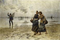 Mussel Gatherers, Brittany-August Wilhelm Nikolaus Hagborg-Giclee Print