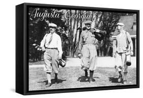 Augusta, Georgia - Men Heading out to the Golf Course-Lantern Press-Framed Stretched Canvas