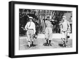 Augusta, Georgia - Men Heading out to the Golf Course-Lantern Press-Framed Art Print