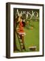 Augusta, Georgia - Orchard Pinup Girl-Lantern Press-Framed Art Print