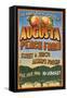 Augusta, Georgia - Peaches Vintage Sign-Lantern Press-Framed Stretched Canvas