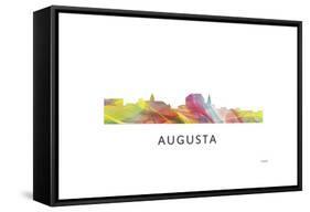 Augusta Georgia Skyline-Marlene Watson-Framed Stretched Canvas