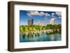 Augusta, Georgia, USA Downtown Skyline on the Savannah River.-SeanPavonePhoto-Framed Photographic Print