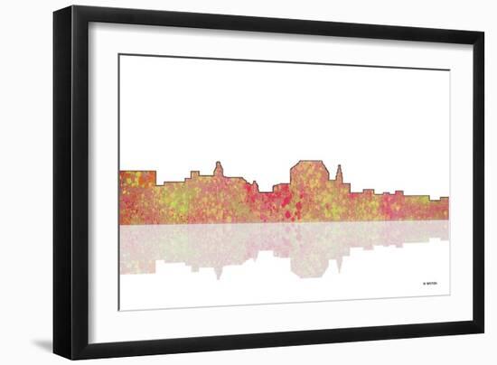 Augusta Maine Skyline 1-Marlene Watson-Framed Giclee Print