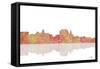 Augusta Maine Skyline 1-Marlene Watson-Framed Stretched Canvas