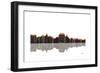 Augusta Maine Skyline BW 1-Marlene Watson-Framed Giclee Print