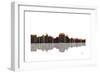 Augusta Maine Skyline BW 1-Marlene Watson-Framed Giclee Print