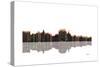 Augusta Maine Skyline BW 1-Marlene Watson-Stretched Canvas