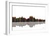 Augusta Maine Skyline BW 1-Marlene Watson-Framed Giclee Print