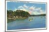 Augusta, Maine - View of Lake Cobbosseecontee in Pernette Cove-Lantern Press-Mounted Art Print