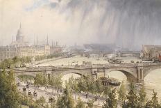 St Paul's from Waterloo Bridge-Auguste Ballin-Mounted Giclee Print
